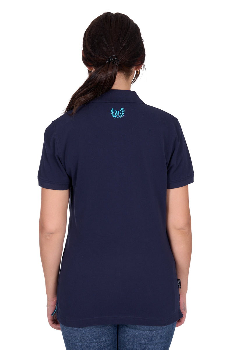 Wrangler Women's Eliza Short Sleeve Polo - Navy