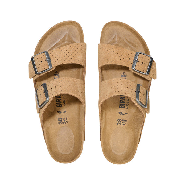 Birkenstock Arizona New Beige Embossed Suede- Regular