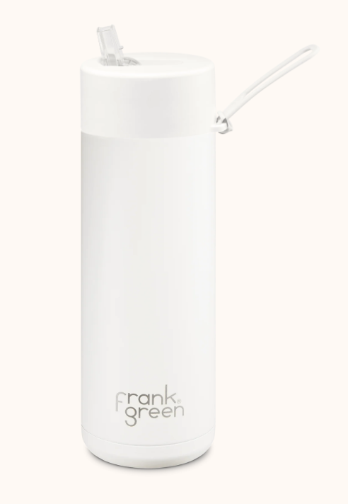 Frank Green Ceramic Reusable Bottle with straw lid 20oz / 595ml