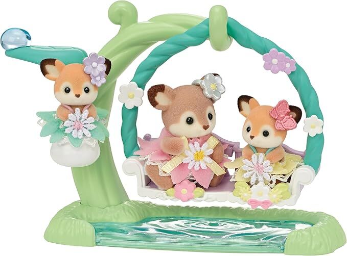 Sylvanian Families Deer Babies - Floral Swing Set