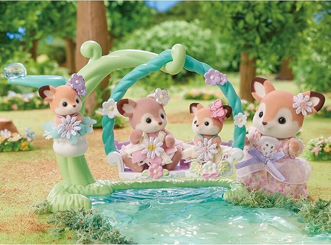 Sylvanian Families Deer Babies - Floral Swing Set