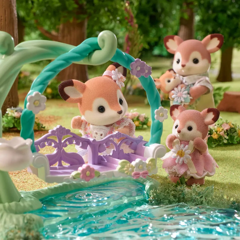Sylvanian Families Deer Babies - Floral Swing Set