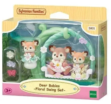 Sylvanian Families Deer Babies - Floral Swing Set