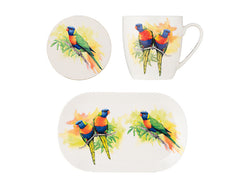 Maxwell and Williams Katherine Castle Bird Life Gift Set Lorikeet- Gift Boxed