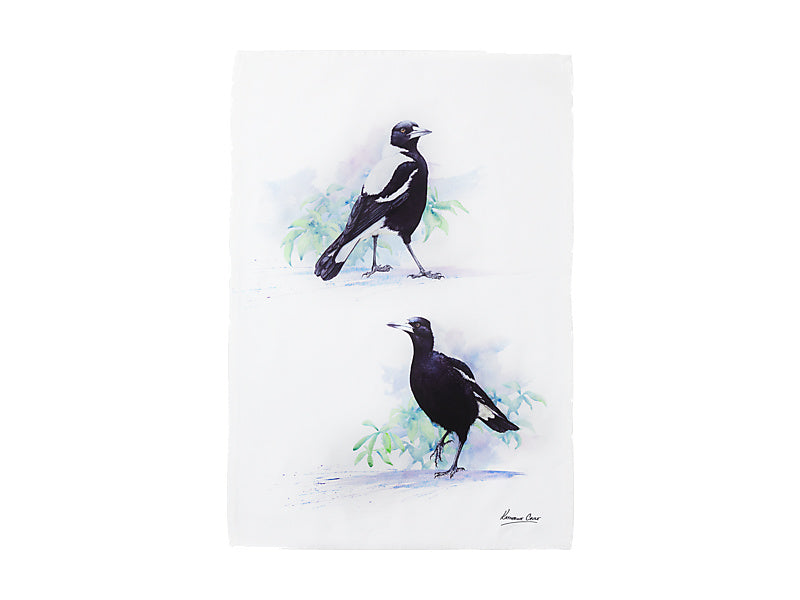 Maxwell and Williams Katherine Castle Bird Life Tea Towel- Magpie