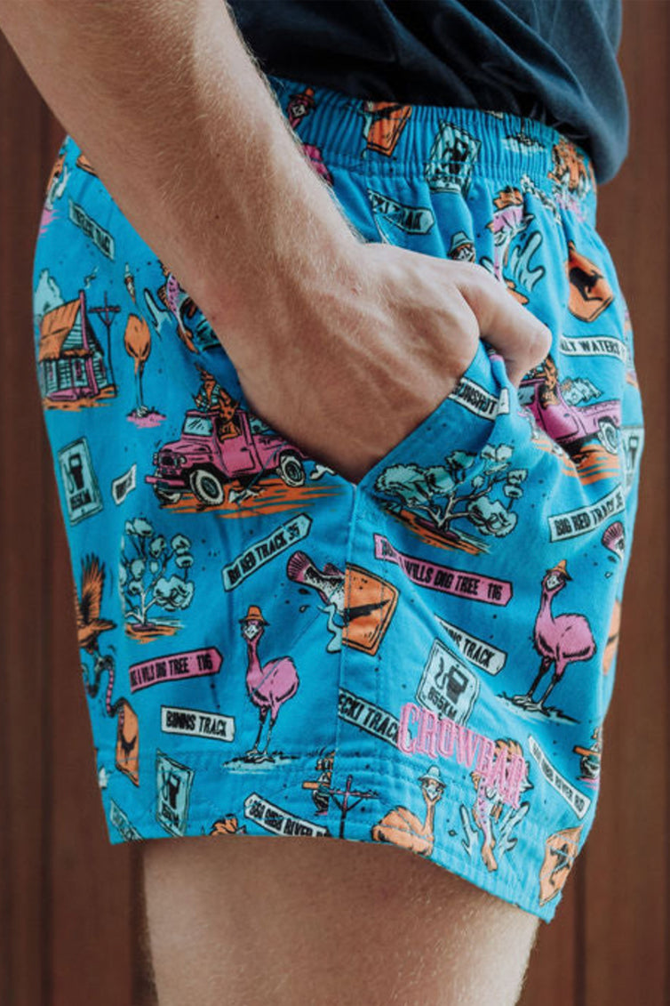 Crowbar Men's Andy Happy Days Print Drill Short - Limited Edition