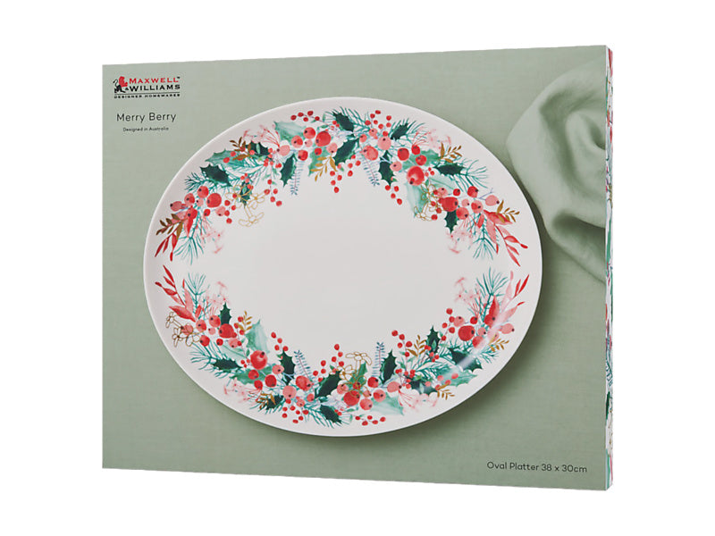 Maxwell & Williams Merry Berry Oval Platter Gift Boxed