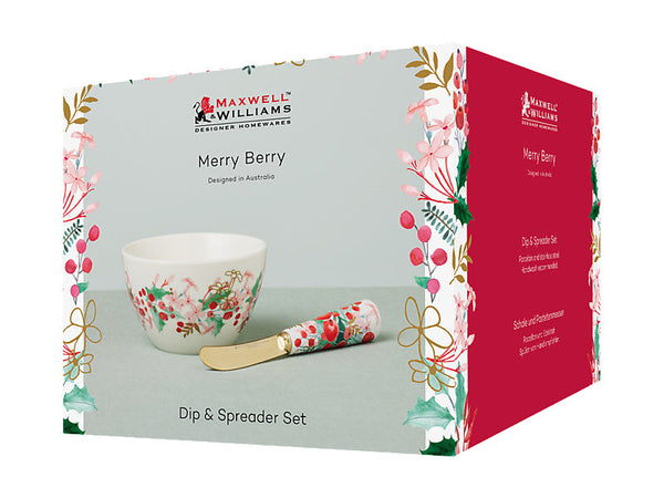 Maxwell & Williams Merry Berry Dip & Spread Set Gift Boxed