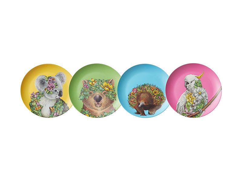 Maxwell & Williams Marini Ferlazzo Wild Planet Bamboo Plate Set of 4 Assorted