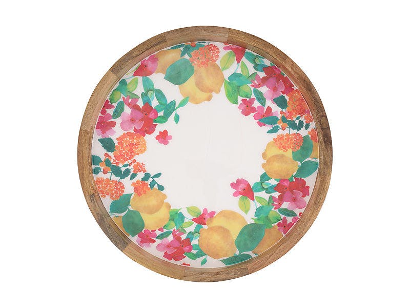 Maxwell & Williams Capri Round Serving Tray Wood Enamel