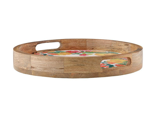 Maxwell & Williams Capri Round Serving Tray Wood Enamel