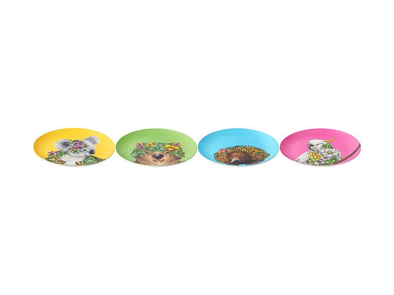 Maxwell & Williams Marini Ferlazzo Wild Planet Bamboo Plate Set of 4 Assorted