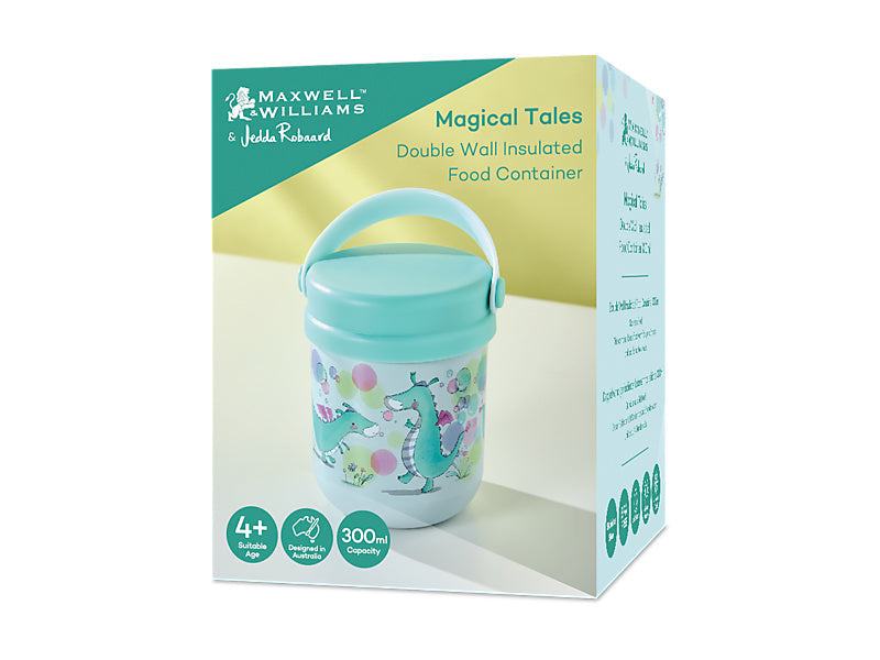 Maxwell and Williams Jedda Robaard Magical Tales Double Wall Insulated Food Container 300ML Dragon- Gift Boxed