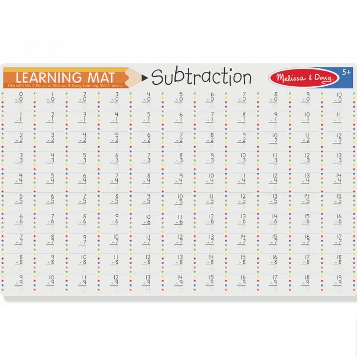 MELISSA AND DOUG SUBTRACTION WRITE-A-MAT