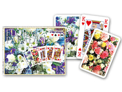 FLORAL PARADISE BLUE BRIDGE CARDS