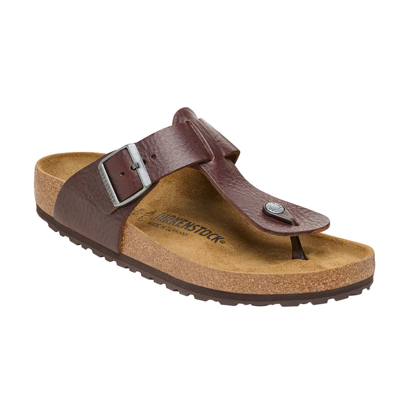 Birkenstock Safaga Vintage Wood Roast - Natural Leather Regular