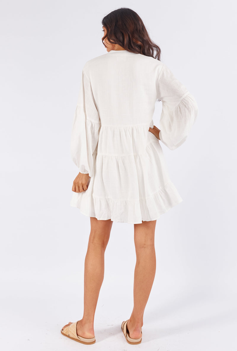 Girl and the Sun Gala Mini Dress - White