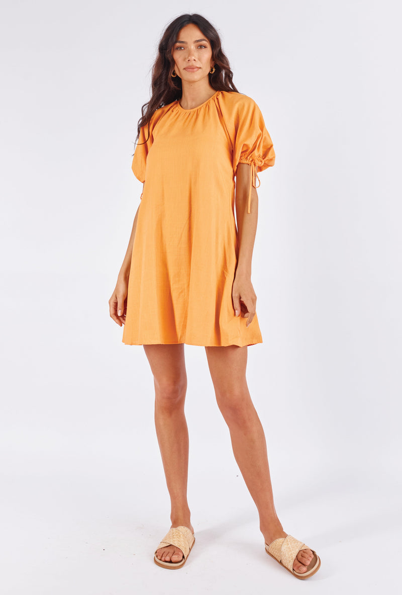 Girl and the Sun Tish Mini Dress - Sunset Orange