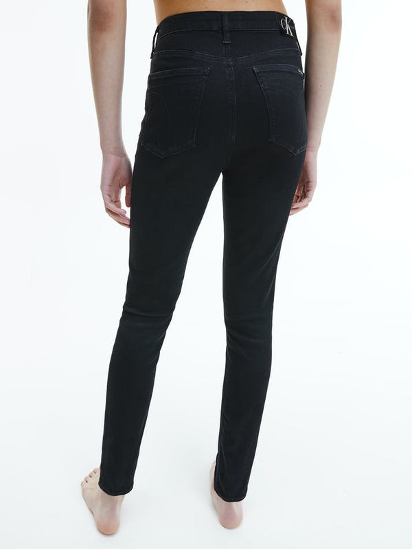 Calvin Klein Jeans High Rise Super Skinny Ankle Jeans - Denim Black