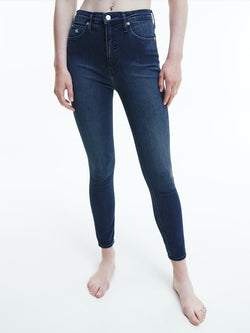 Calvin Klein Jeans High Rise Super Skinny Ankle Jeans - Denim Dark