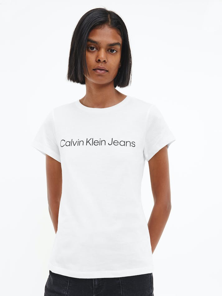 Calvin Klein Jeans Women's Core Institutional Logo Slim T-Shirt - 2 Colours
