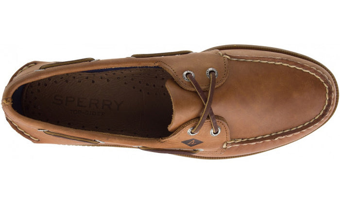 Scarpe Da Barca Sperry Authentic 2-Eye Uomo – Pelle Marrone, Suola Antiscivolo Blu, Comode E Classiche