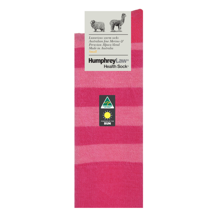 Humphrey Law Baby Alpaca Stripe Health Sock - 8 Colours