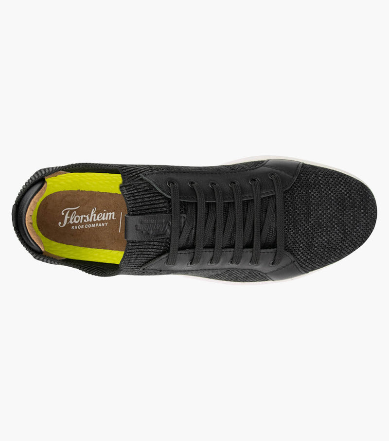 Florsheim Men's Crossover Knit Lace to Toe Sneaker - Black