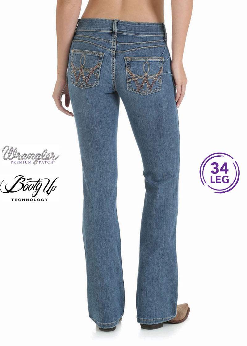 Wrangler Womens Premium Patch Booty Up Sits Above Hip Jean - Mae