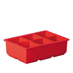 Avanti Silicone 6 Cup King Ice Cube Tray In Hang Sell Sleeve - Red