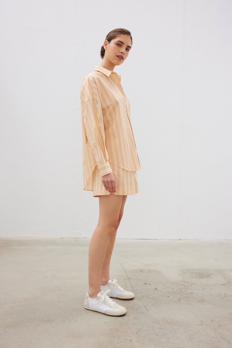 LMND Chiara Stripe Short - Pink Clay/Wool