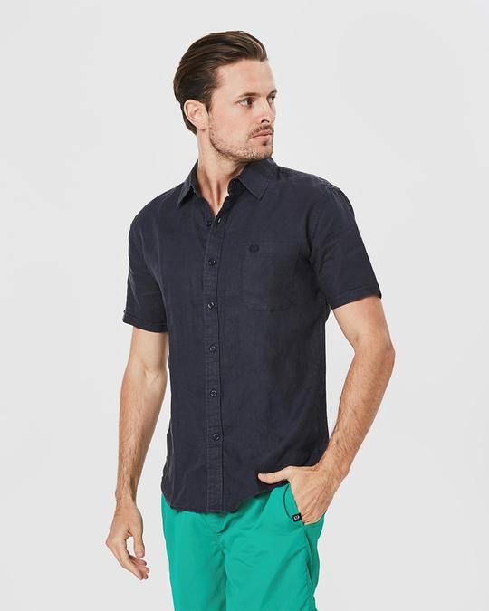 Coast Mens Short Sleeve Linen Shirt - 3 Colours