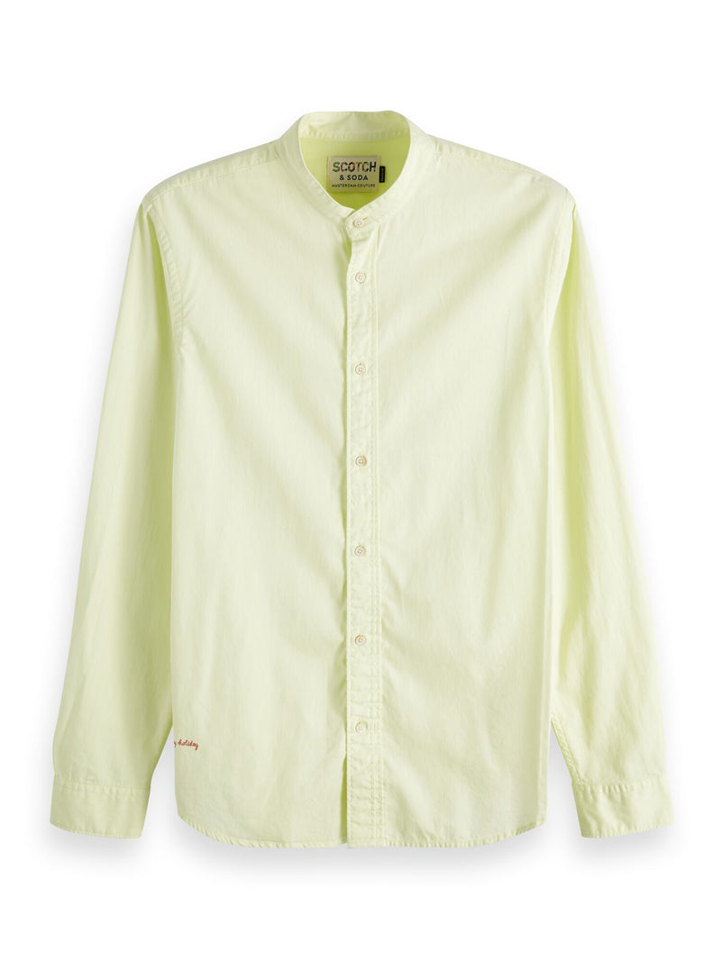 Scotch & Soda Regular Fit Collarless Shirt - 2 Colours