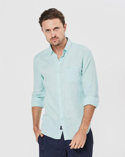 Coast Mens Long Sleeve Linen Shirt - 8 Colours