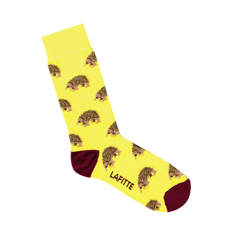 Lafitte Echidna Socks - Lemon & Black