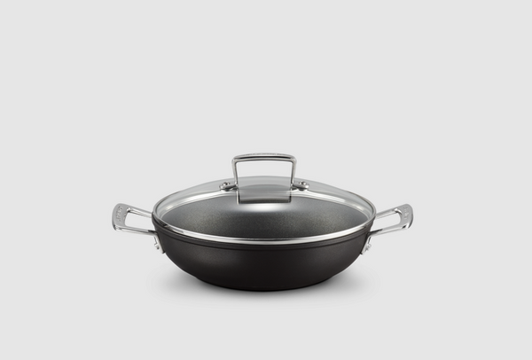 Le Creuset Toughened Non-Stick Shallow Casserole with Glass Lid