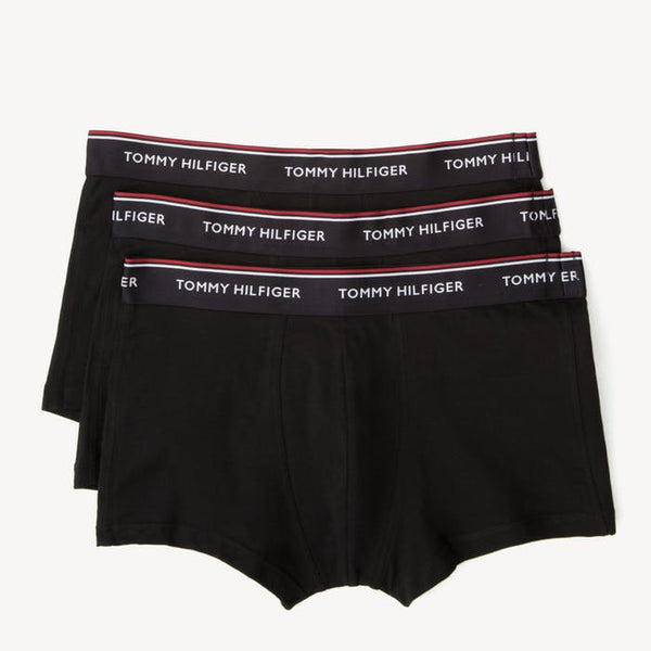 Tommy Hilfiger Mens Black 3-Pack Cotton Trunks