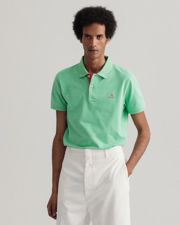 Gant Men's Contrast Colour Piqué Polo Shirt - 4 Colours