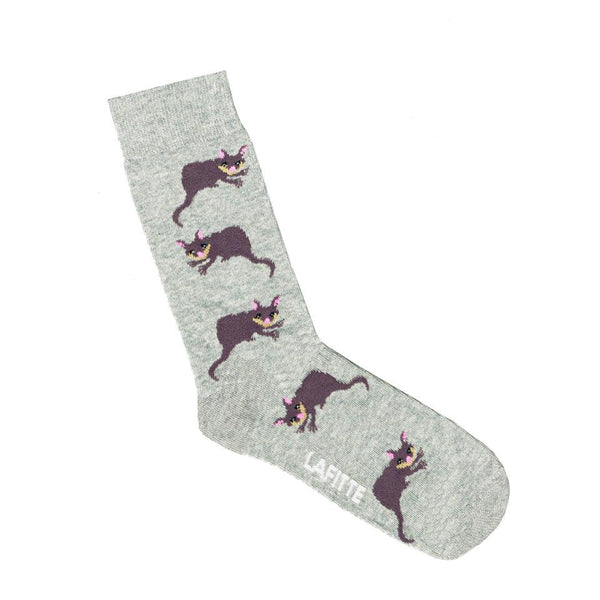 Lafitte Possum Socks - Grey & Pink