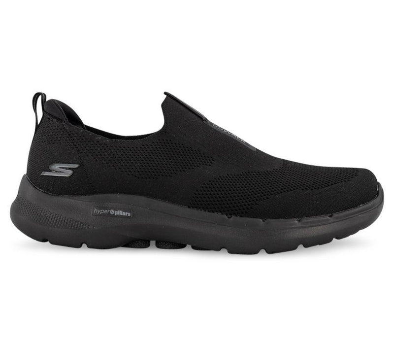 Skechers Men's Shoe Go Walk 6 Slip-In, Black/White, Size 10