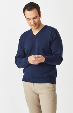 Aklanda Men's Merino V Neck Sweater - 5 Colours
