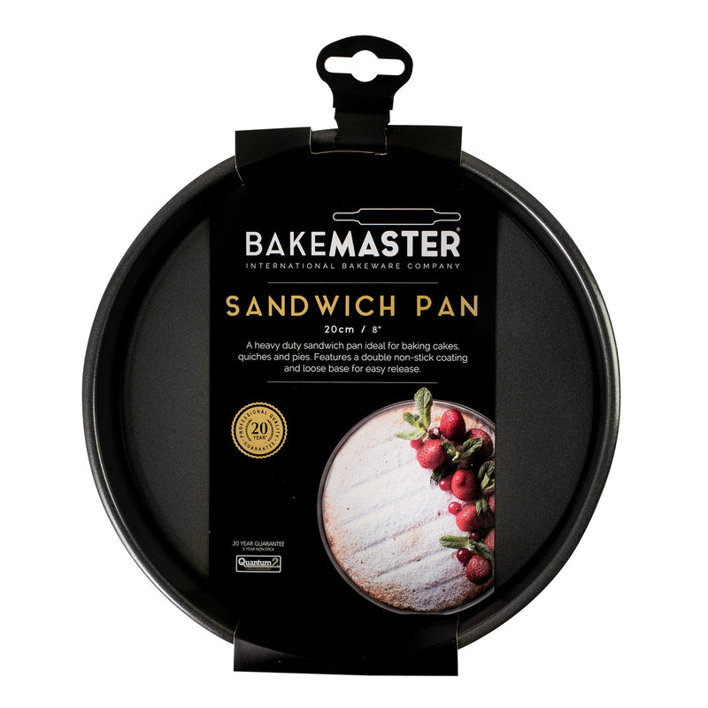 Bakemaster Loose Base Round Sandwich Pan 20 x 3.5cm