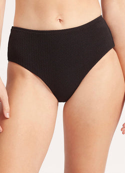 Seafolly Sea Dive Wide Side Retro Pant - Black