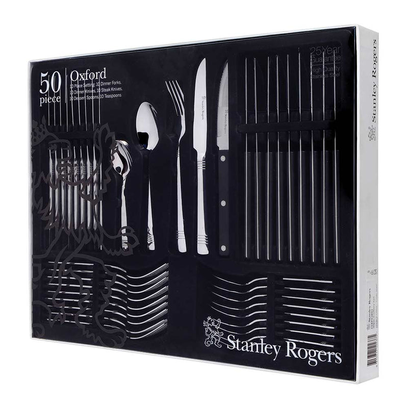 Stanley Rogers Oxford 50 Piece Set with Steak Knives