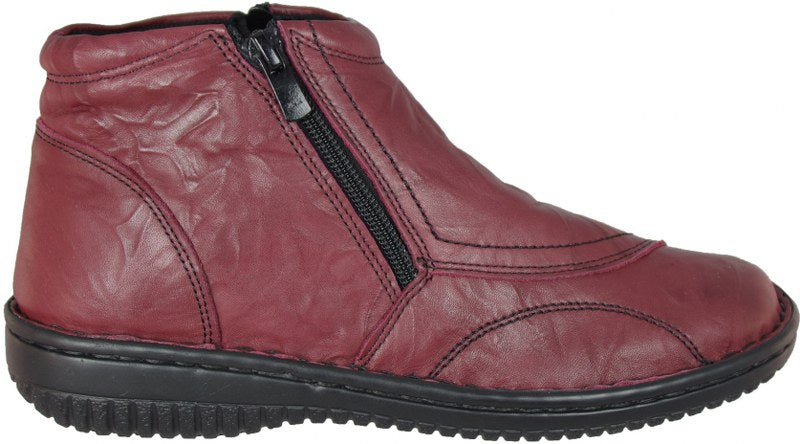 Cabello Womens Leather Crinkle Boot