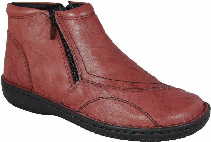 Cabello Womens Leather Crinkle Boot