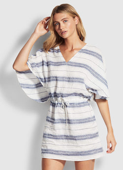 Seafolly Spirit Animal Linen Stripe Kaftan