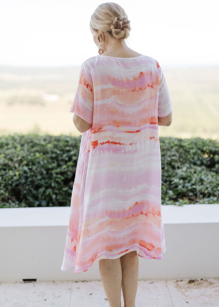Goondiwindi Cotton Briar Dress - Pink Watercolour