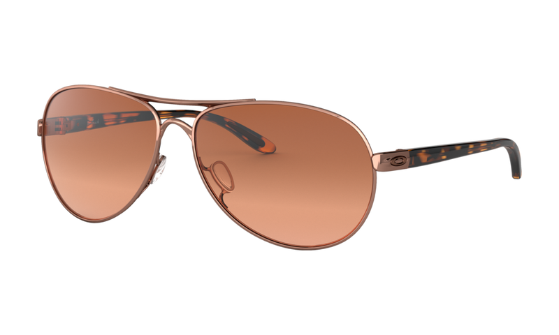Oakley Feedback - Rose Gold with Vr50 Brown Gradient