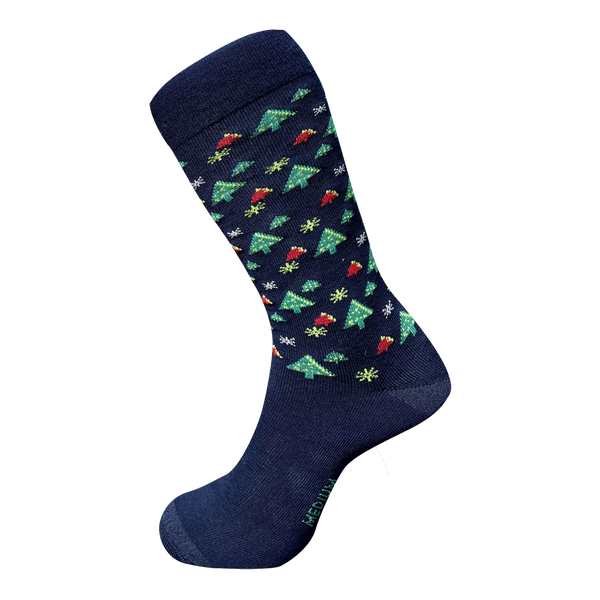 Humphrey Law 60% Fine Merino Wool Christmas Patterned Health Sock - 2 Colours